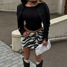 Women's High Waist Zebra Printed Skirt Midi Straight Slim Skirt Hip Package Panelled All‑match Outfit 2026 Autumn Trendy Skirts