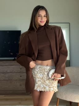 HH Women Summer Fashion Party Style Sequin Mini Slim Skirt Female Sexy Elegant Banquet Zipper High Waist Short A-Line Skirt