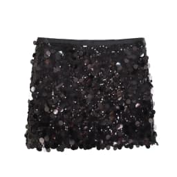 HH Women Summer Fashion Party Style Sequin Mini Slim Skirt Female Sexy Elegant Banquet Zipper High Waist Short A-Line Skirt