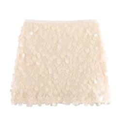 HH Women Summer Fashion Party Style Sequin Mini Slim Skirt Female Sexy Elegant Banquet Zipper High Waist Short A-Line Skirt