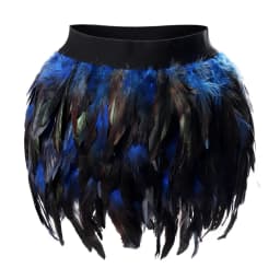 Irregular Dance Skirt Gothic Festival Carnival Party Dance Summer Women's Fashion Feather Skirt Bar Jazz Multi-color Short Skirt