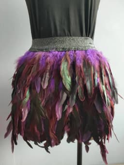 Irregular Dance Skirt Gothic Festival Carnival Party Dance Summer Women's Fashion Feather Skirt Bar Jazz Multi-color Short Skirt