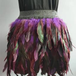 Irregular Dance Skirt Gothic Festival Carnival Party Dance Summer Women's Fashion Feather Skirt Bar Jazz Multi-color Short Skirt