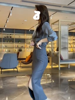 Elegant High Waist Side Slit Slimming Midi Skirt Women's Early Spring New Style One Step Bodycon Skirt Slimming Long Skirt