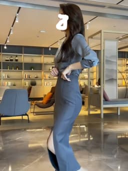 Elegant High Waist Side Slit Slimming Midi Skirt Women's Early Spring New Style One Step Bodycon Skirt Slimming Long Skirt