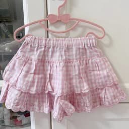Deeptown Japanese Style Kawaii Mini Skirt Women Sweet Harajuku Lolita Plaid Skirts Pink Y2k Cutecore Summer A-line Ruffle Skirts