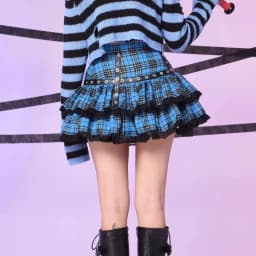 Punk Harajuku Hottie Vintage Plaid Skirts Women Y2k Japanese Sweet Lace Patchwork Short Skirt Female Summer Gothic Streetwear