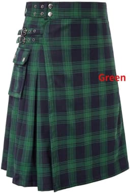 2026 Vintage Scottish-Style Buckle Skirt for Men & Women,Multi-Color Plaid Patchwork Contrast Pleated Stage Performance Skirts