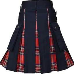 2026 Vintage Scottish-Style Buckle Skirt for Men & Women,Multi-Color Plaid Patchwork Contrast Pleated Stage Performance Skirts