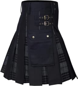 2026 Vintage Scottish-Style Buckle Skirt for Men & Women,Multi-Color Plaid Patchwork Contrast Pleated Stage Performance Skirts