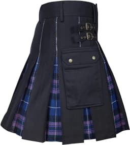 2026 Vintage Scottish-Style Buckle Skirt for Men & Women,Multi-Color Plaid Patchwork Contrast Pleated Stage Performance Skirts