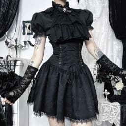Goth Dark Fashion Girdling Waist Bandage Mini Skirts Mall Gothic Lace Patchwork Pleated Skirts for Women Teachwear Fairy Outfits