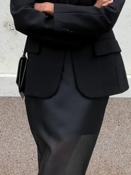 Mueyaruho 2025 Women Sexy Midi Mesh Skirts Spring Summer Solid Black High Waist  See Through Slim Fit Pencil Skirt For Women