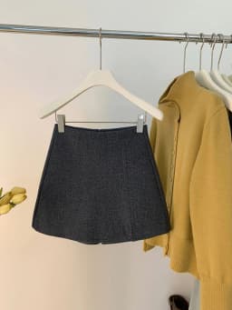 High Waist Thickened Woolen Skirt Pants Women's Retro Style A-Line Half-length Skirts Casual Pure Color Skirts