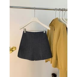 High Waist Thickened Woolen Skirt Pants Women's Retro Style A-Line Half-length Skirts Casual Pure Color Skirts