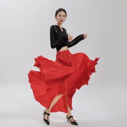 Solid Pleated Vintage Skirt Women 2025 Faldas Mujer De Moda High Waist Big Swing Jupe Fashion Korean Saia A-line Summer Skirts