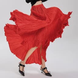 Solid Pleated Vintage Skirt Women 2025 Faldas Mujer De Moda High Waist Big Swing Jupe Fashion Korean Saia A-line Summer Skirts