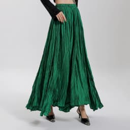 Solid Pleated Vintage Skirt Women 2025 Faldas Mujer De Moda High Waist Big Swing Jupe Fashion Korean Saia A-line Summer Skirts