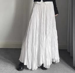 Solid Pleated Vintage Skirt Women 2025 Faldas Mujer De Moda High Waist Big Swing Jupe Fashion Korean Saia A-line Summer Skirts