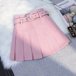 Streetwear Corduroy Pleated Skirt Women Sexy Short Skirt Autumn Winter High Waist Sashes Slim A-line Skirts Girl With Liner 2025