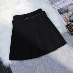 Streetwear Corduroy Pleated Skirt Women Sexy Short Skirt Autumn Winter High Waist Sashes Slim A-line Skirts Girl With Liner 2025