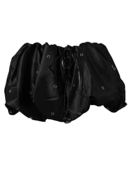 DEAT Fashion Chicken Eye Lace Up Skirt Women's Elastic High Waist Spicy Girl Fluffy Mini Skirts Summer New Tide
