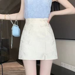 Elegant Pink White Mini Skirts for Women Fashion Bow Short Skirts Women's Summer Slim Skirts Pants Women Split High Waist Skirts