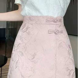 Elegant Pink White Mini Skirts for Women Fashion Bow Short Skirts Women's Summer Slim Skirts Pants Women Split High Waist Skirts