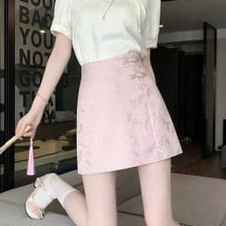 Elegant Pink White Mini Skirts for Women Fashion Bow Short Skirts Women's Summer Slim Skirts Pants Women Split High Waist Skirts