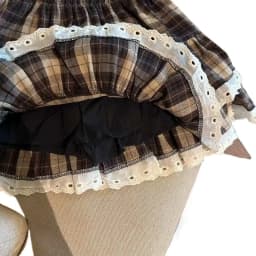 Sweet Cool Kawaii Y2K Puff Mini Skirt Women's Plaid High-Waist Lace Patchwork Bow Casual Dating Skirt Lolita School Performance