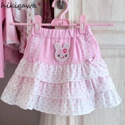 Japanese Jupe Summer Sweet Skirts for Women 2025 Faldas Mujer De Moda Rabbit Embroidery Cute Saia Chic Polka Dot Mini Skirt
