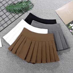Pleated Mini Skirt with Slit SideLow Rise Accordion Pleat Miniskirt Y2K Skort E-girl Women's Outfit Spring Summer KPOP Outfit