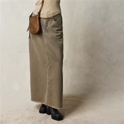 Vintage Women Denim Maxi Skirt Raw Hem A-Line Jean Skirt Casual Y2K Fashion High Waisted Long Denim Skirt with Pockets