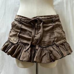 Y2k Euramerican Vintage Turn Down Lace Up Fashion Skirt Harajuku Gothic High Street Ruffle Edge Jupe Spice Girl Punk Skirts