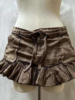 Y2k Euramerican Vintage Turn Down Lace Up Fashion Skirt Harajuku Gothic High Street Ruffle Edge Jupe Spice Girl Punk Skirts