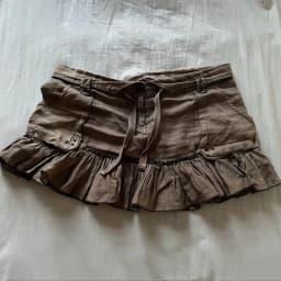 Y2k Euramerican Vintage Turn Down Lace Up Fashion Skirt Harajuku Gothic High Street Ruffle Edge Jupe Spice Girl Punk Skirts