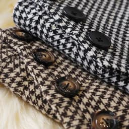 2024 Women's Autumn Winter New Irregular Woolen Skirt High Waist Package Hip Skirt Ladies Houndstooth Plaid Long Skirts B437