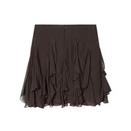 European and American style spring new women's clothing design asymmetrical ruffle edge skirt