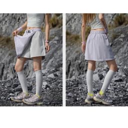Women's UPF2000+ UV Protection Skort High Waist Hiking Skirt Shorts Quick Dry Cooling Summer Tennis Sports Skirt with Pouch
