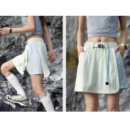 Women's UPF2000+ UV Protection Skort High Waist Hiking Skirt Shorts Quick Dry Cooling Summer Tennis Sports Skirt with Pouch