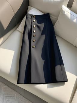 French Elegant High Waist Sliming A-line Skirt Women Spring/Autumn High Waist Vintage Skirts Luxury Casual Office Lady Clothing