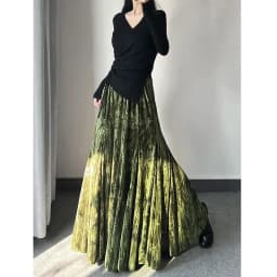 Skirts Women Mid Length Skirt A Line Slim Fit Pleated High Waist Sexy Elegant Splice Y2k Streetwear Work Regular 2026 Spring
