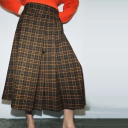 2025 Winter New Fashion Women's Midi Skirt Simple Personality Plaid Versatile Elegant Standard Waist Other Fabric Other Process