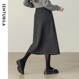 SENTUBILA Women's A-Line Skirt 2026 Winter High Waist Asymmetric Single-Side Pleated Design Minimalist Commuter Skirt 154QP4000