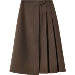 SENTUBILA Women's A-Line Skirt 2026 Winter High Waist Asymmetric Single-Side Pleated Design Minimalist Commuter Skirt 154QP4000