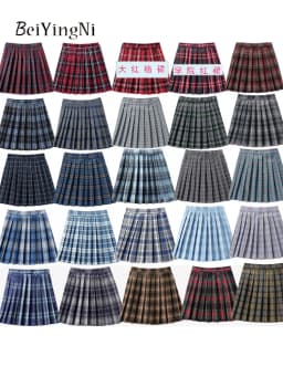 Beiyingni JK Plaid Preppy Style Pleated Skirts Women 2025 New Fashion Uniform High Waist A-line Mini Skirt for Girls Performance