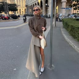 2026 New Women's Grey Asymmetric High-waisted Irregular Hem Midi Skirt Elegant Spring Summer Commuter Street Style Clothing