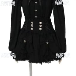 2026 Summer New Liz Skirt Japanese Style Love Buckle Double Bows High Waist Skirts Lace Patchwork Black Plaid Skirt for Women