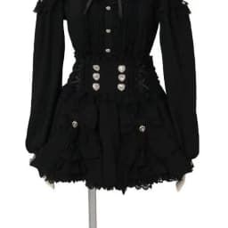 2026 Summer New Liz Skirt Japanese Style Love Buckle Double Bows High Waist Skirts Lace Patchwork Black Plaid Skirt for Women