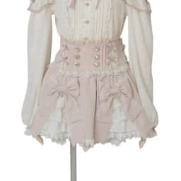 2026 Summer New Liz Skirt Japanese Style Love Buckle Double Bows High Waist Skirts Lace Patchwork Black Plaid Skirt for Women